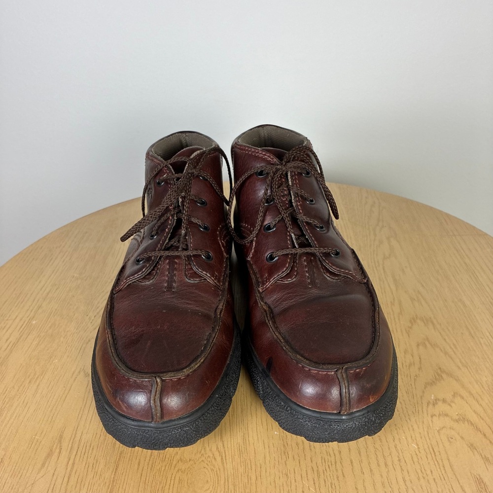 Rocky Leather Moc Toe Chukka Ankle Boots Men's 10.5 Retro Fall Winter Outdoors - Picture 2 of 7